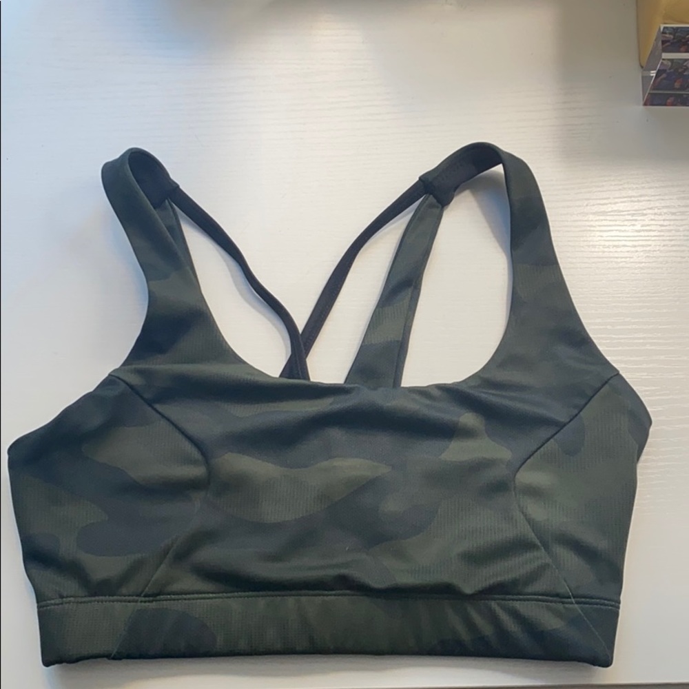 Lilybod Olive Green Camo Sports Bra